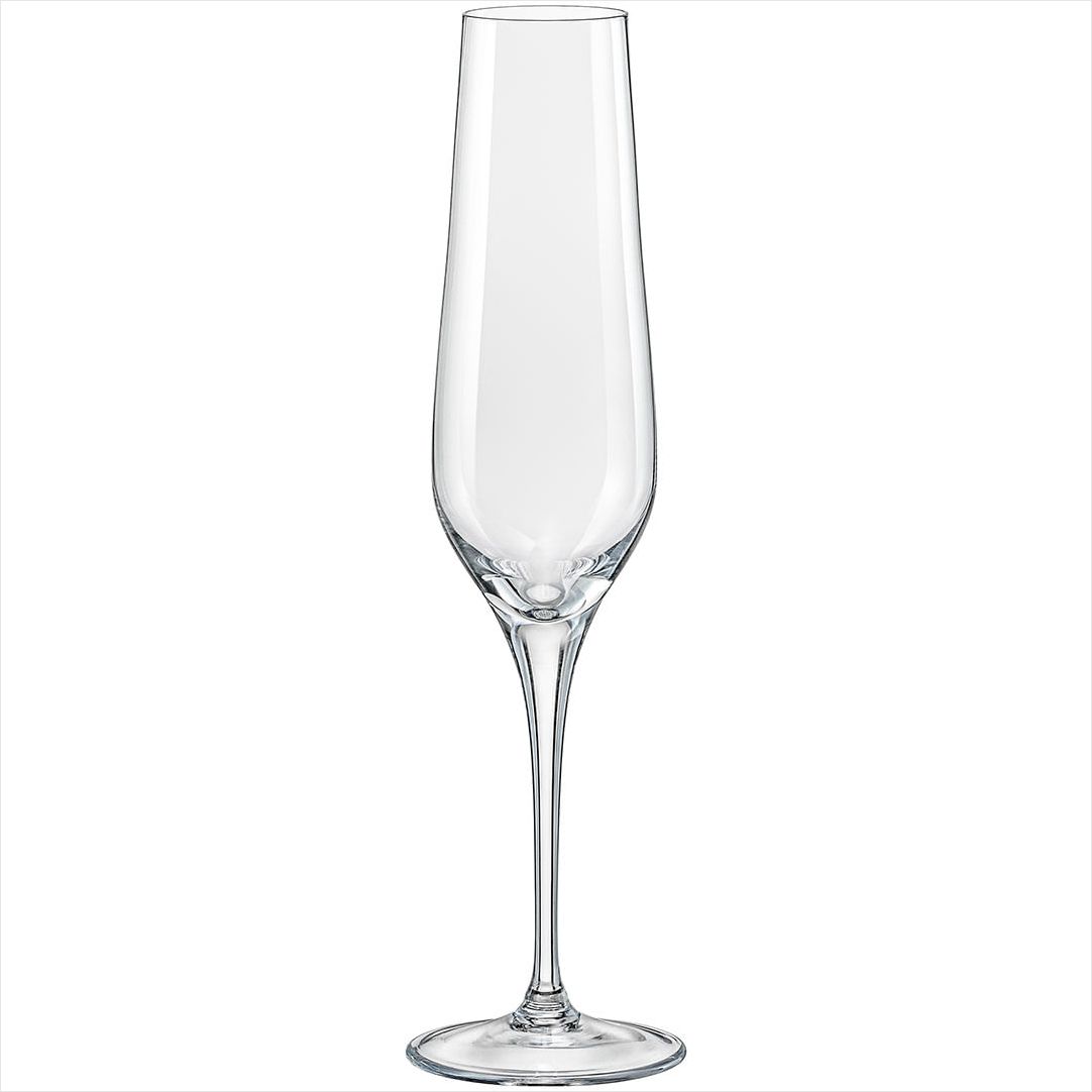 Taça Champanhe 26X7X7 cm 195ml Cristal Transparente 6 Peças Bohemia