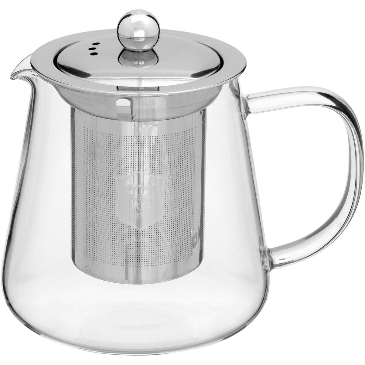 Chaleira 550ml Borosilicato Antella Transparente Com Infusor Gs