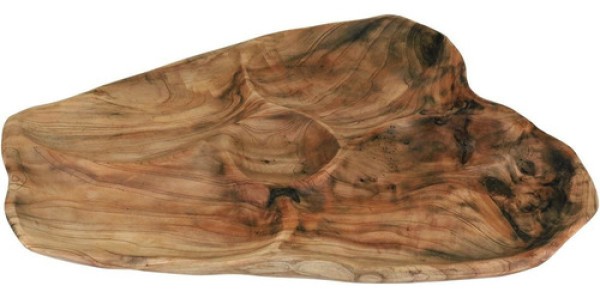 Encontraproduto.com.br - Wood Petisqueira 4X54X37Cm Madeira Natural Com 5 Divisoes