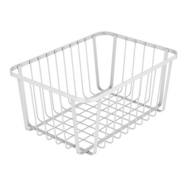Encontraproduto.com.br - Cesto Aramado Multiuso Fruteira Cozinha Metalla Aço Carbono Branco