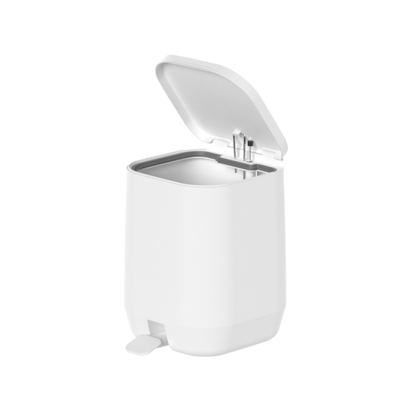 Lixeira com Pedal Aura Branca 6L - MARTIPLAST