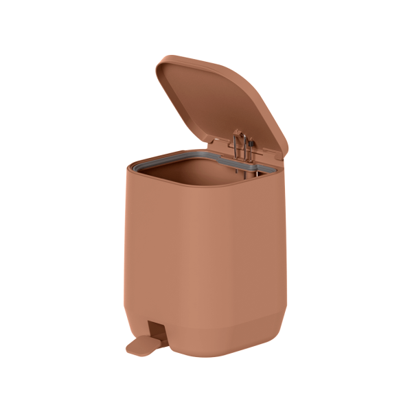 Lixeira com Pedal Aura Amêndoa 6L - MARTIPLAST