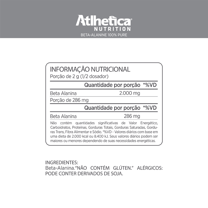 Encontraproduto.com.br - Suplemento Atlhetica Beta-alanine 200gr 100% Pure
