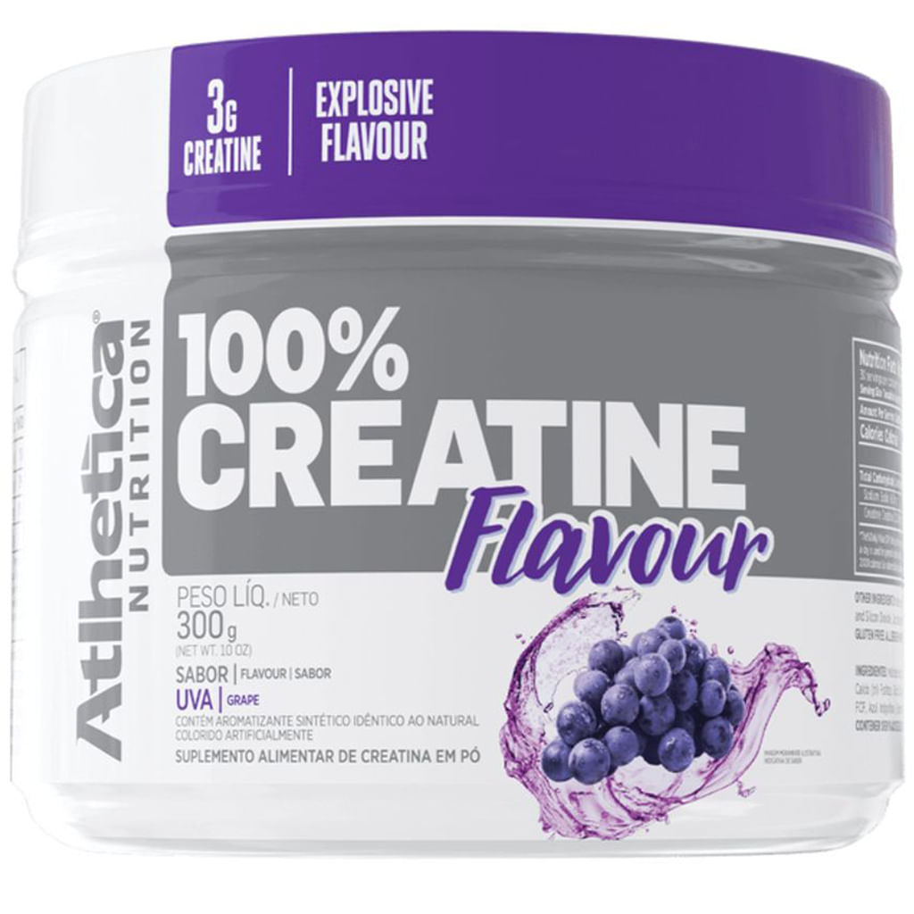 Encontraproduto.com.br - Creatine 100% Sabor Uva 300g - Atlhetica Nutrition