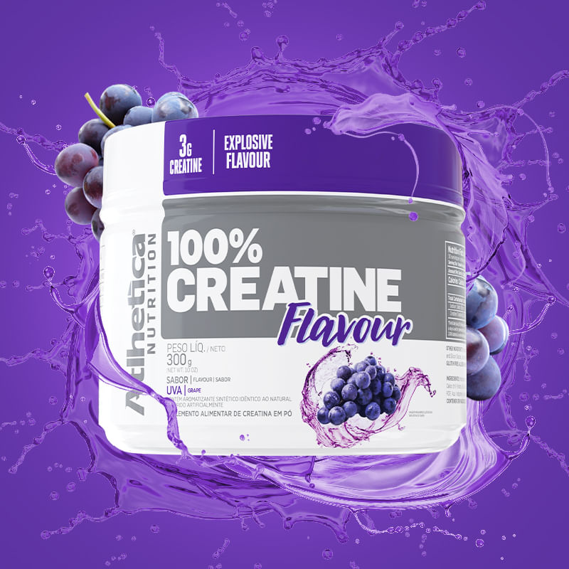Encontraproduto.com.br - Creatine 100% Sabor Uva 300g - Atlhetica Nutrition
