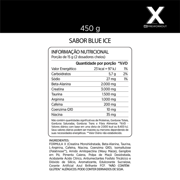 Encontraproduto.com.br - X HD Pre Workout Blue Ice Atlhetica 450g