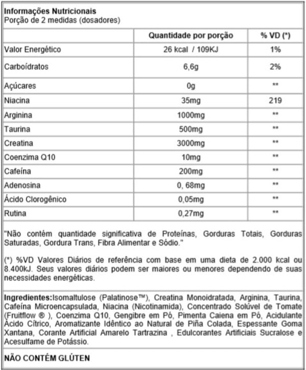 Encontraproduto.com.br - X Pre Workout Piña Colada 225g - Atlhetica