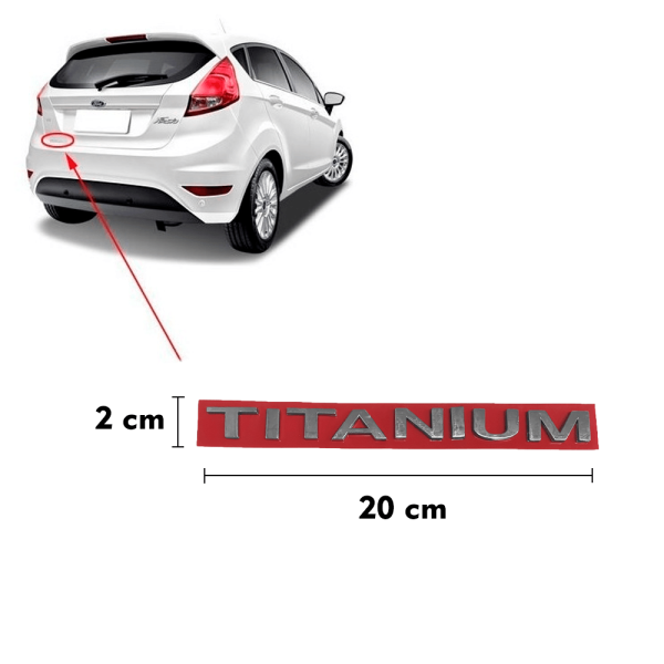 Encontraproduto.com.br - Emblema Titanium P/ Ka Fiesta Focus Fiesta