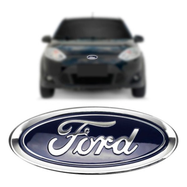 Logo Oval Mala e Grade Frente New Fiesta 10 à 13 Novo Ka