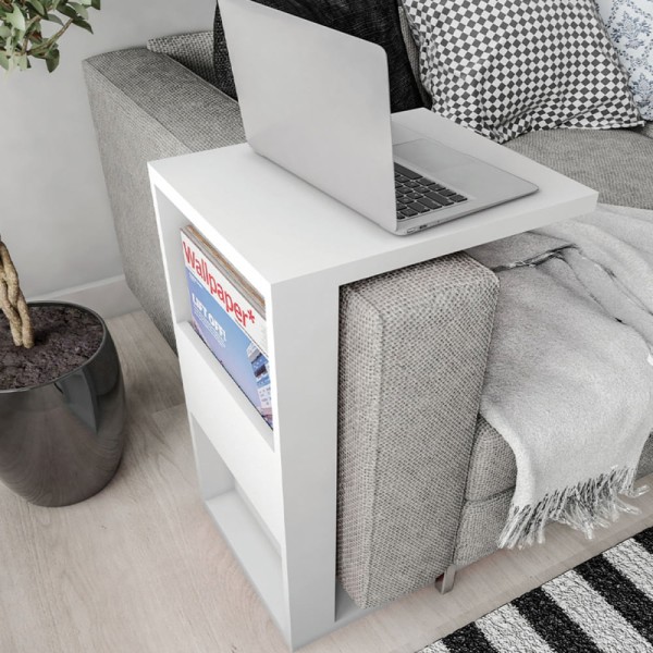 Mesa De Apoio Para Notebook e Sofá Book Caemmun - Branco
