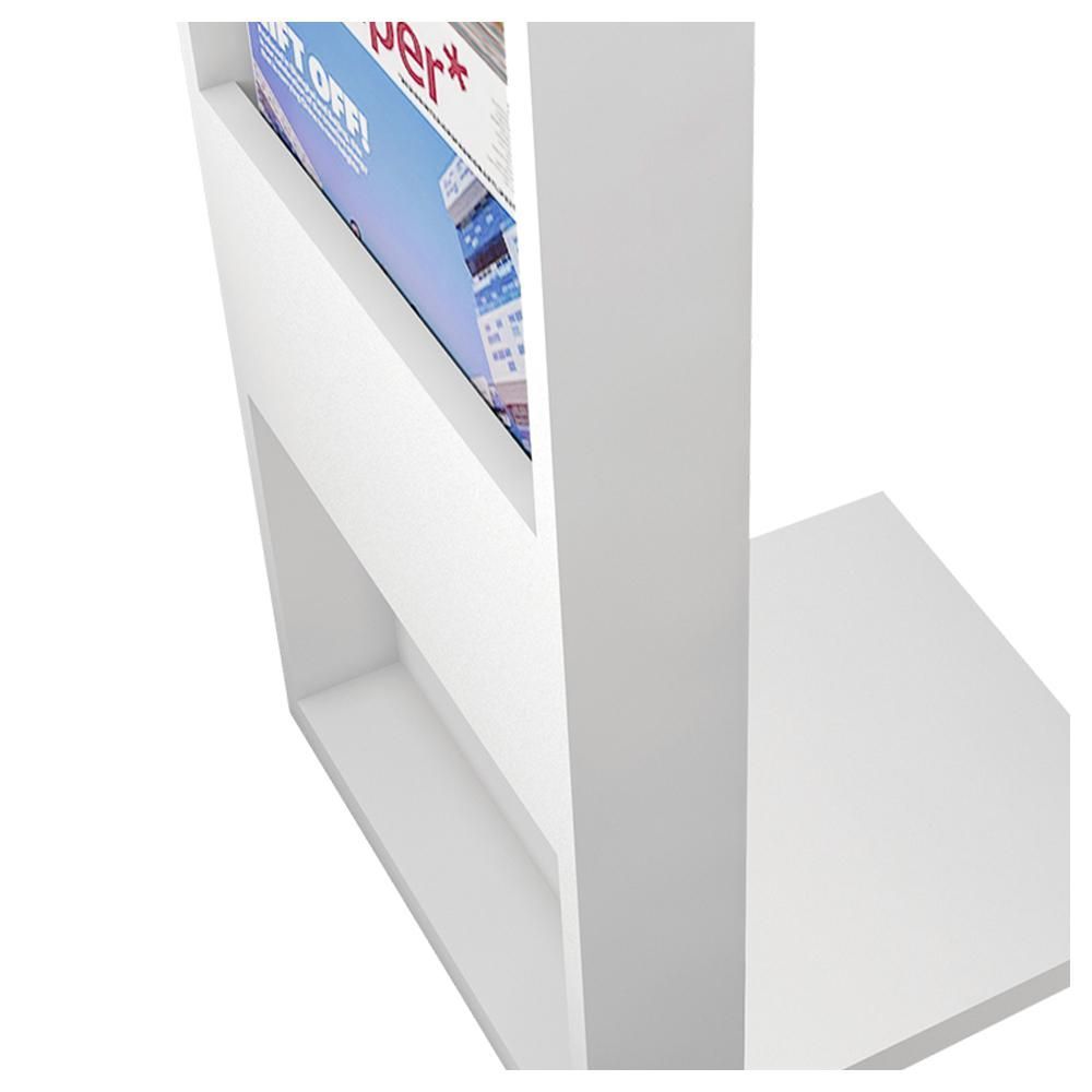 Encontraproduto.com.br - Mesa De Apoio Para Notebook E Sofá Branco Book Líder Design