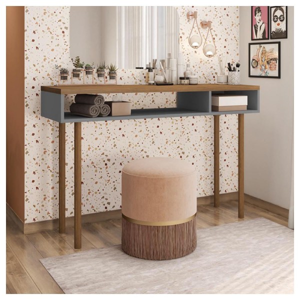 Encontraproduto.com.br - Penteadeira Para Quarto Aparador Mult Marrom Caemmun