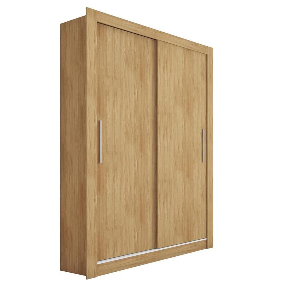 Guarda Roupa Solteiro Grande 2 Portas Glass Marrom Caemmun
