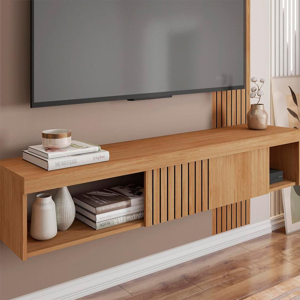 Encontraproduto.com.br - Painel Para Tv Até 55 Polegadas Moon Marrom Caemmun