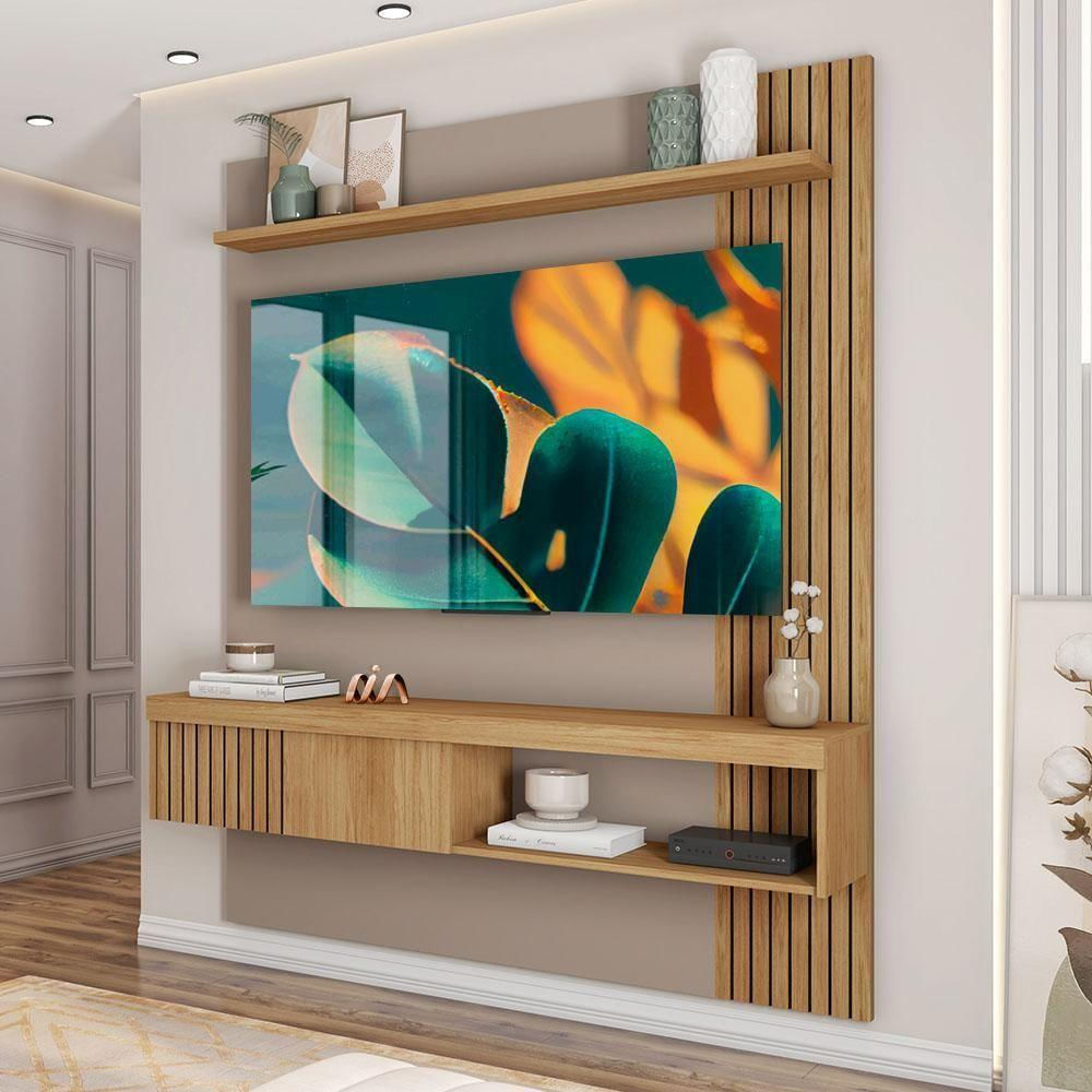 Encontraproduto.com.br - Painel Para Tv Até 55 Polegadas Moon Marrom Caemmun