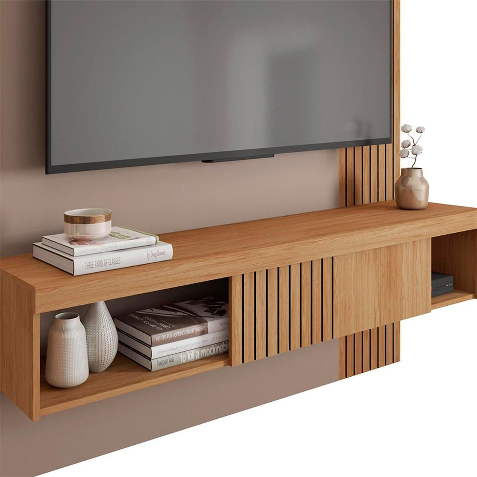 Encontraproduto.com.br - Painel Para Tv Até 55 Polegadas Moon Marrom Caemmun
