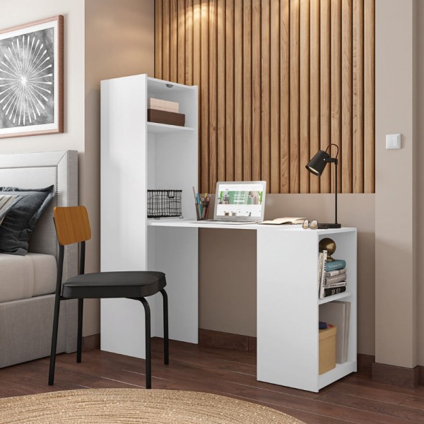 Encontraproduto.com.br - Armário Multiuso Com Mesa Auxiliar Mult Max Caemmun - Branco
