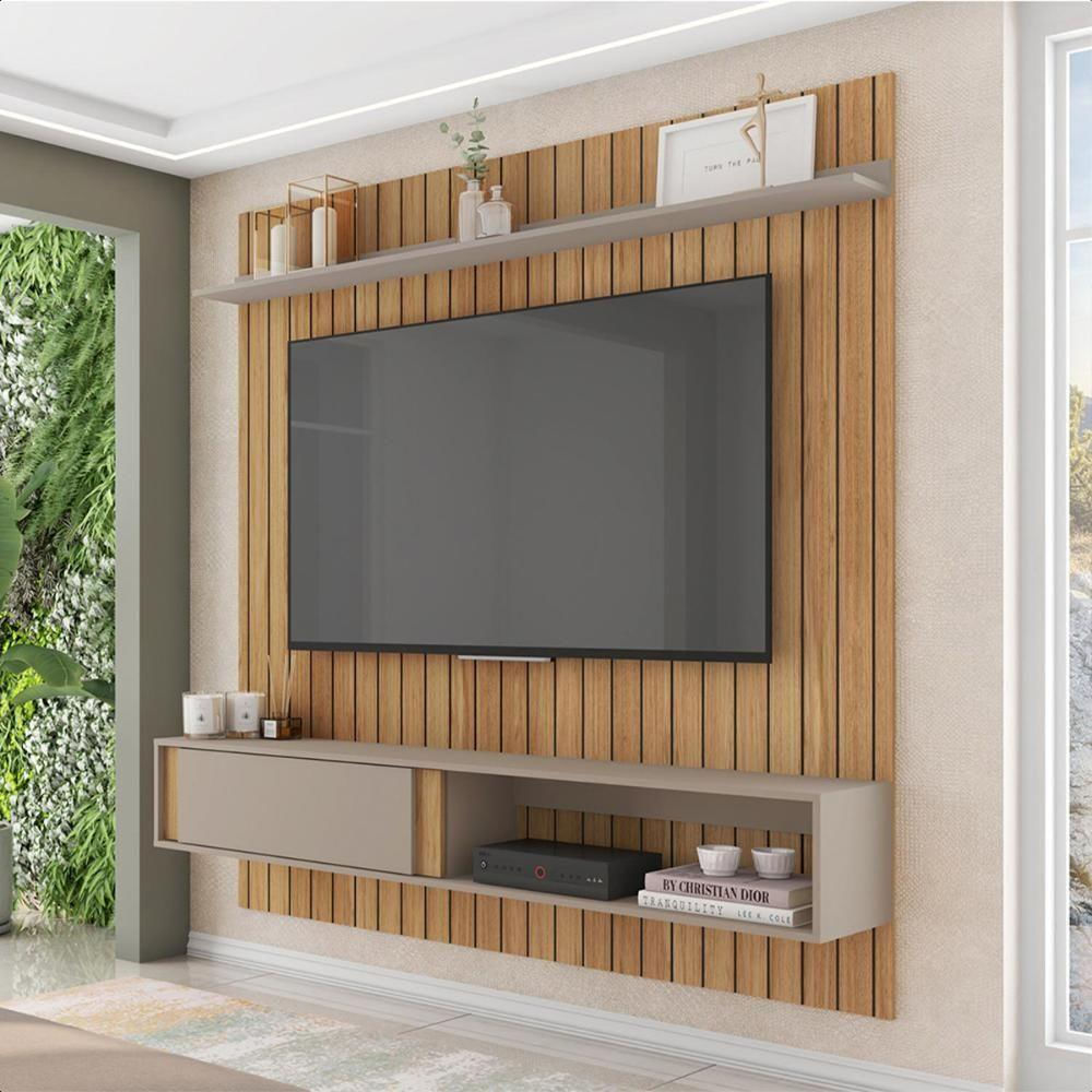 Encontraproduto.com.br - Painel Bancada Para Tv Até 65 Polegadas Sena Marrom Caemmun