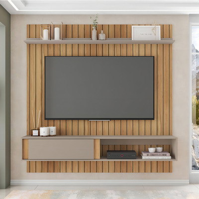 Encontraproduto.com.br - Painel Bancada Para Tv Até 65 Polegadas Sena Marrom Caemmun