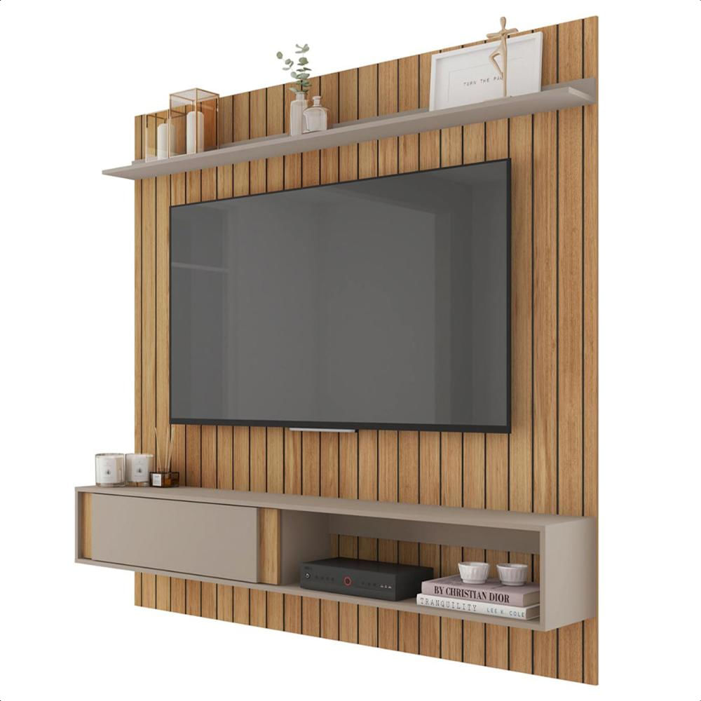 Encontraproduto.com.br - Painel Bancada Para Tv Até 65 Polegadas Sena Marrom Caemmun