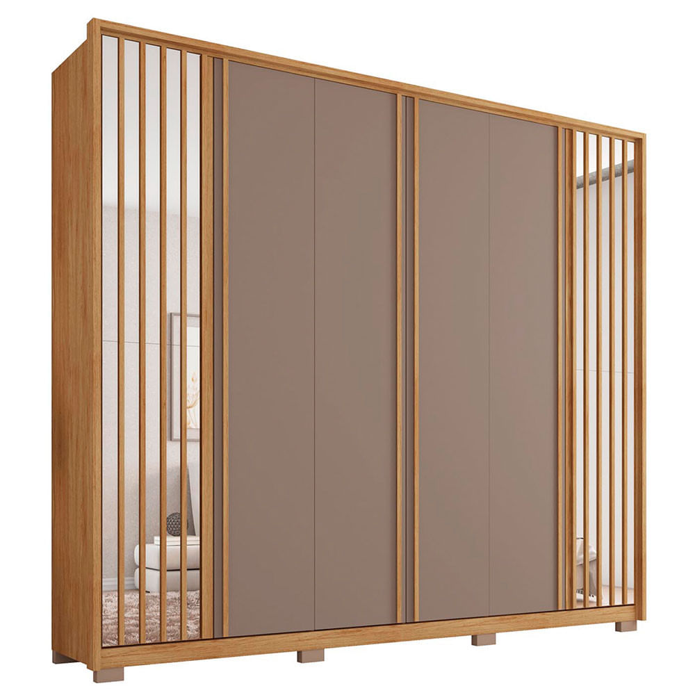Encontraproduto.com.br - Guarda-roupa Casal Orfeus 6 Portas 4 Gavetas Com Espelho