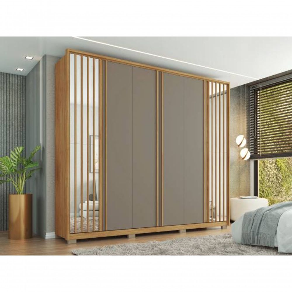 Encontraproduto.com.br - Guarda-roupa Casal Orfeus 6 Portas 4 Gavetas Com Espelho