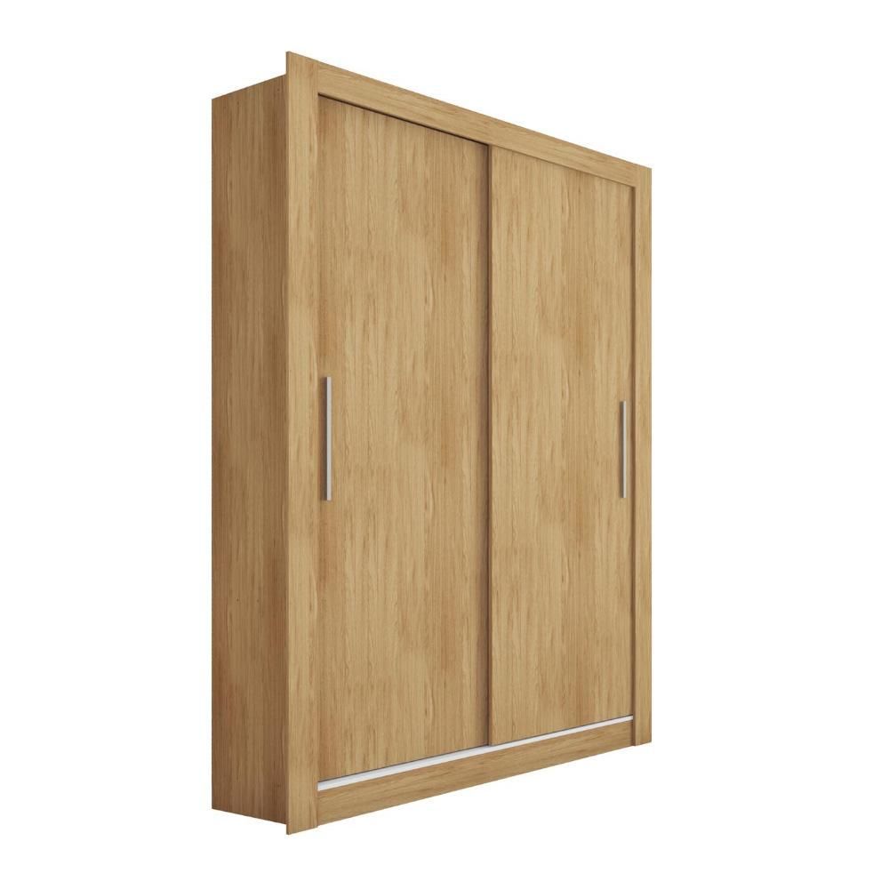 Encontraproduto.com.br - Guarda Roupa Solteiro Grande 2 Portas Marrom Glass Caemmun