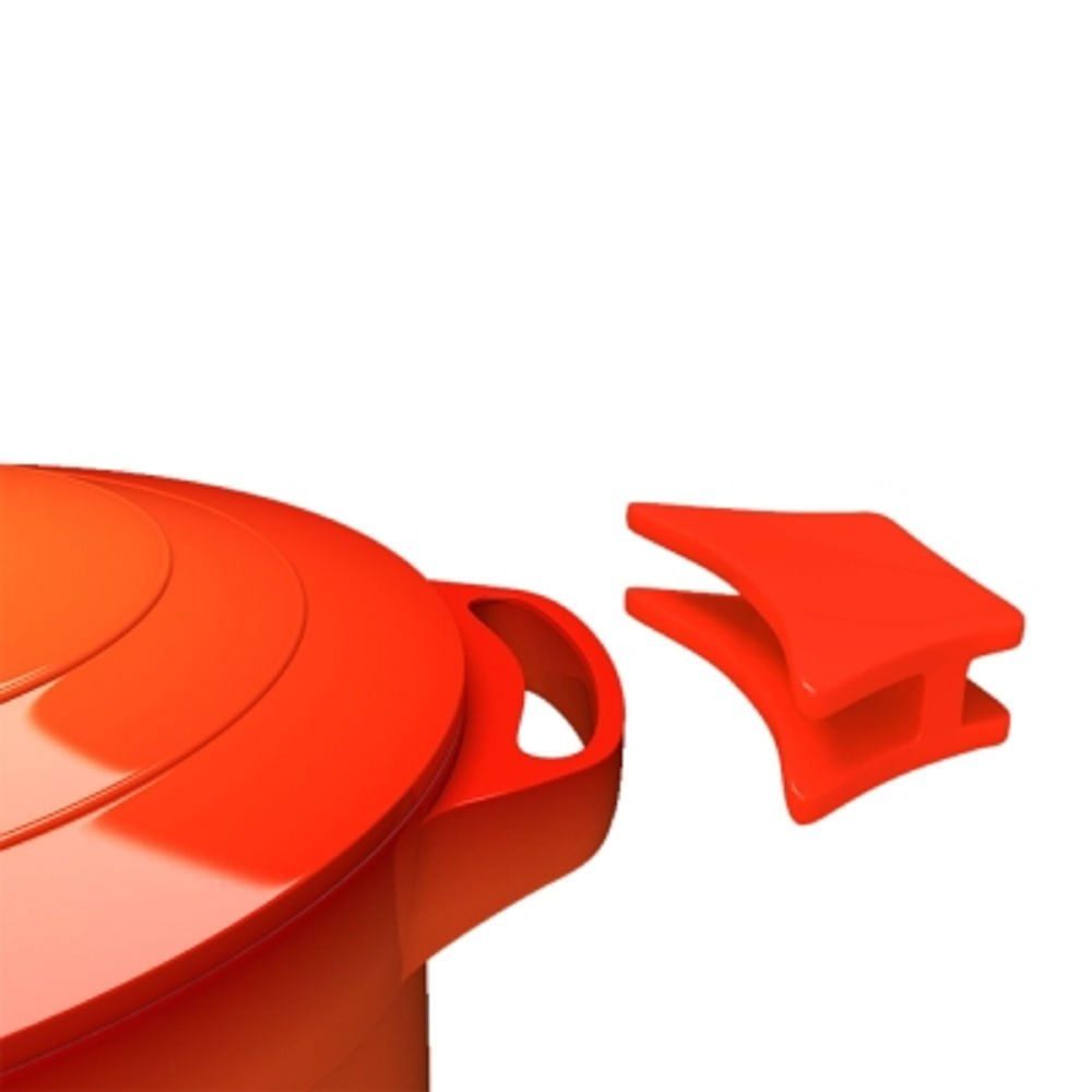 Encontraproduto.com.br - Panela Caçarola Le Cook com Revestimento Cerâmico Laranja 28cm LC1804