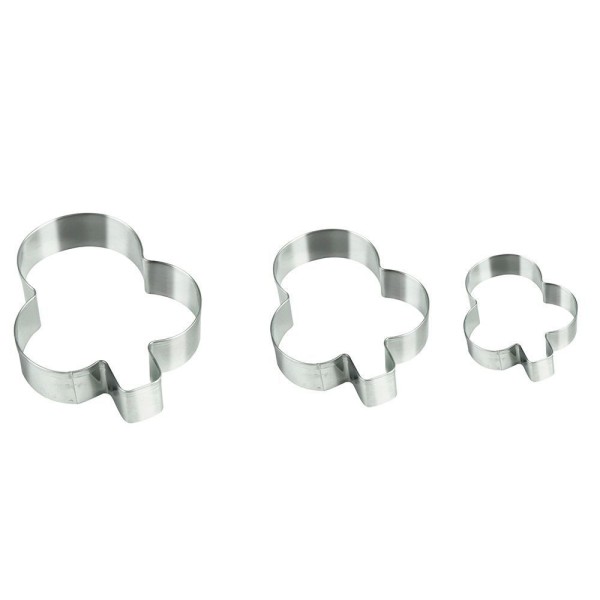 Kit 3 Pecas Molde Inox Cookie Arvore