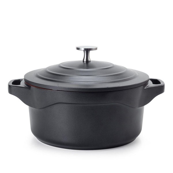 Panela Caçarola Revestimento Cerâmico 20 Cm Preta Le Cook