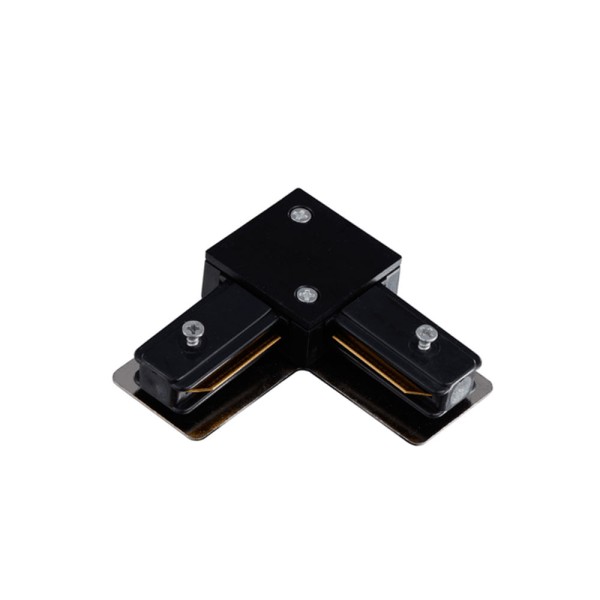 Conector em L para trilho eletrificado preto Quality
