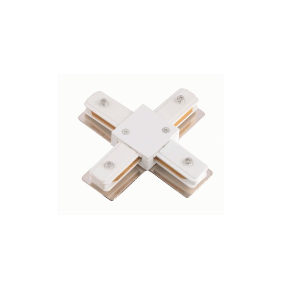 Conector em X para trilho eletrificado branco Quality