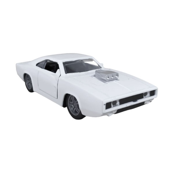 Encontraproduto.com.br - Carrinho Dodge Charger de Ferro Miniatura Carrinho Metal Branco