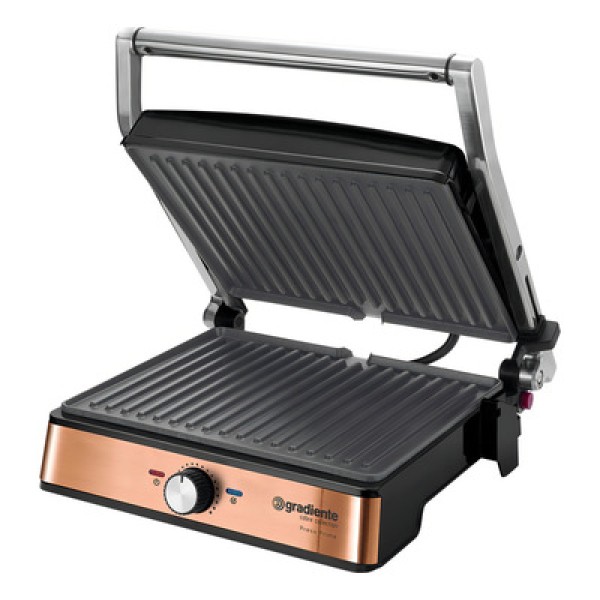 Encontraproduto.com.br - Grill Press Prime Inox Gradiente 2000W Pggr152 Cobre 110V