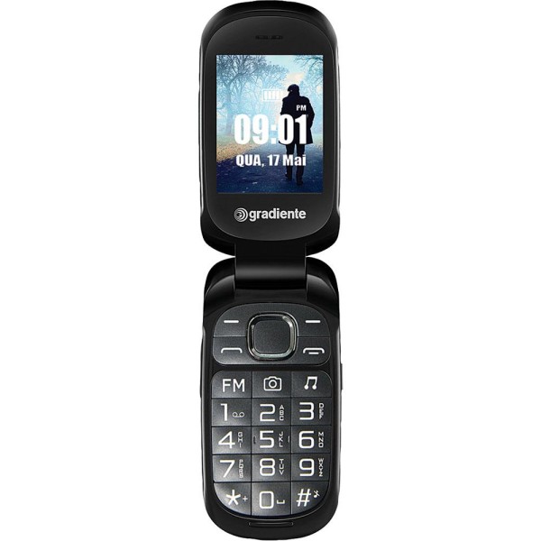 Encontraproduto.com.br - Celular Gradiente Flip Neo S GFP105 Dual Chip 2G Azul