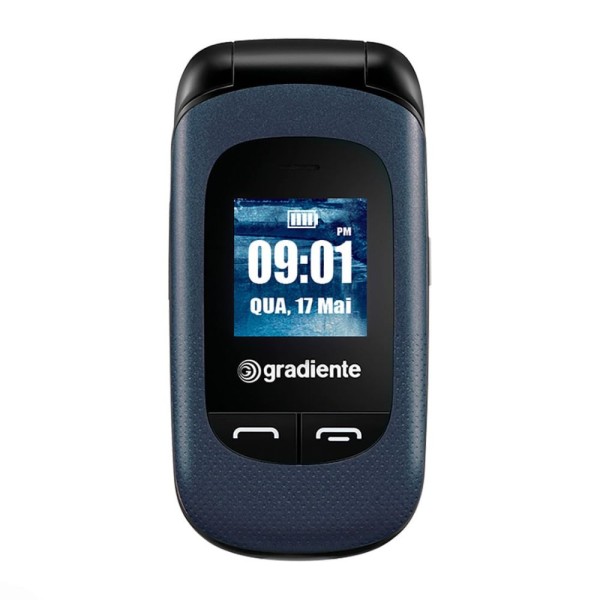 Encontraproduto.com.br - Celular Gradiente Flip Neo S GFP105 Dual Chip 2G Azul
