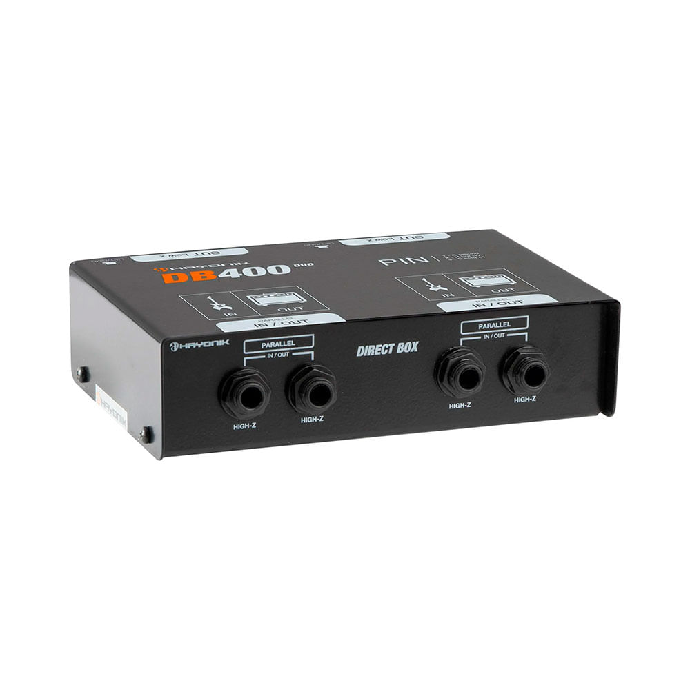Encontraproduto.com.br - Direct BOX Passivo Duplo Hayonik DB400-2 Preto
