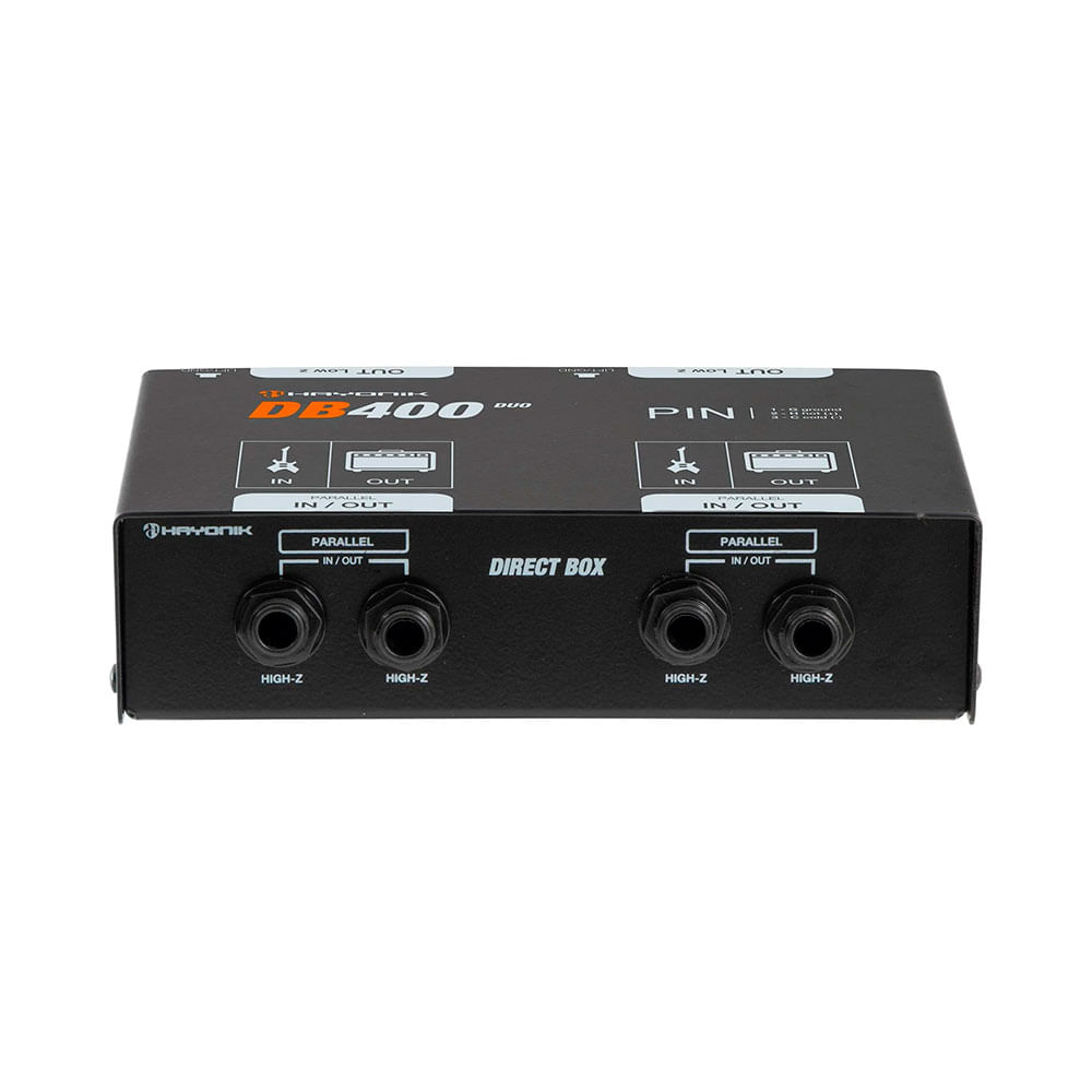 Encontraproduto.com.br - Direct BOX Passivo Duplo Hayonik DB400-2 Preto
