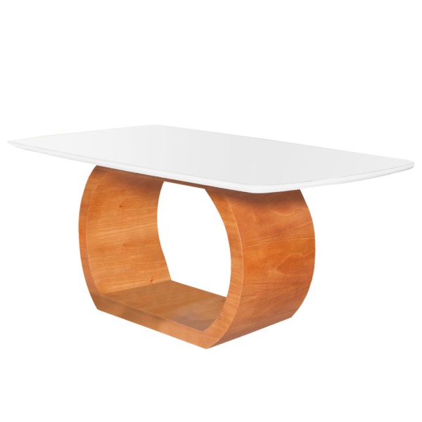 Mesa de Jantar 6 Lugares Tampo Branco 1,4m x 0,9m - Sirkel
