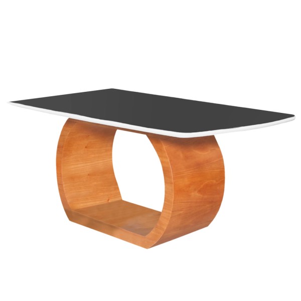 Mesa de Jantar 6 Lugares Branco/Preto 1,4m x 0,9m - Sirkel