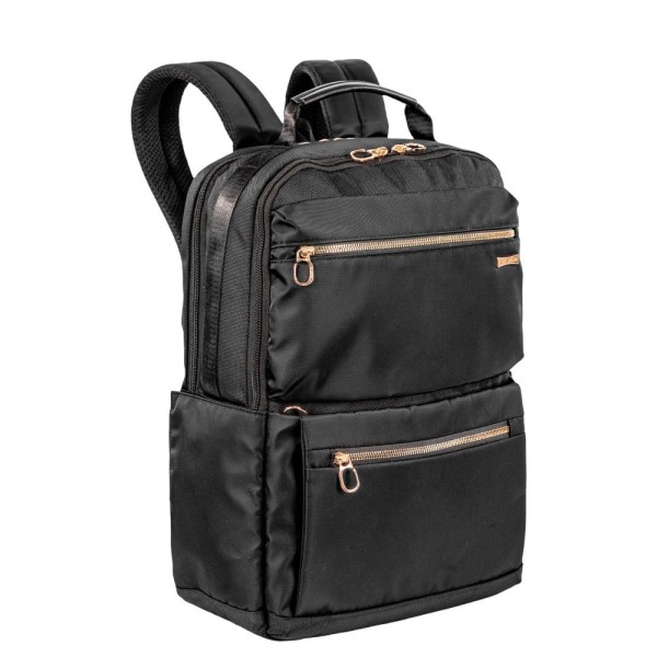 Encontraproduto.com.br - Mochila Grande 2 Compartimentos Notebook 15 Sestini Elegance - Preto