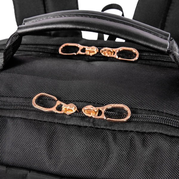 Encontraproduto.com.br - Mochila Grande 2 Compartimentos Notebook 15 Sestini Elegance - Preto