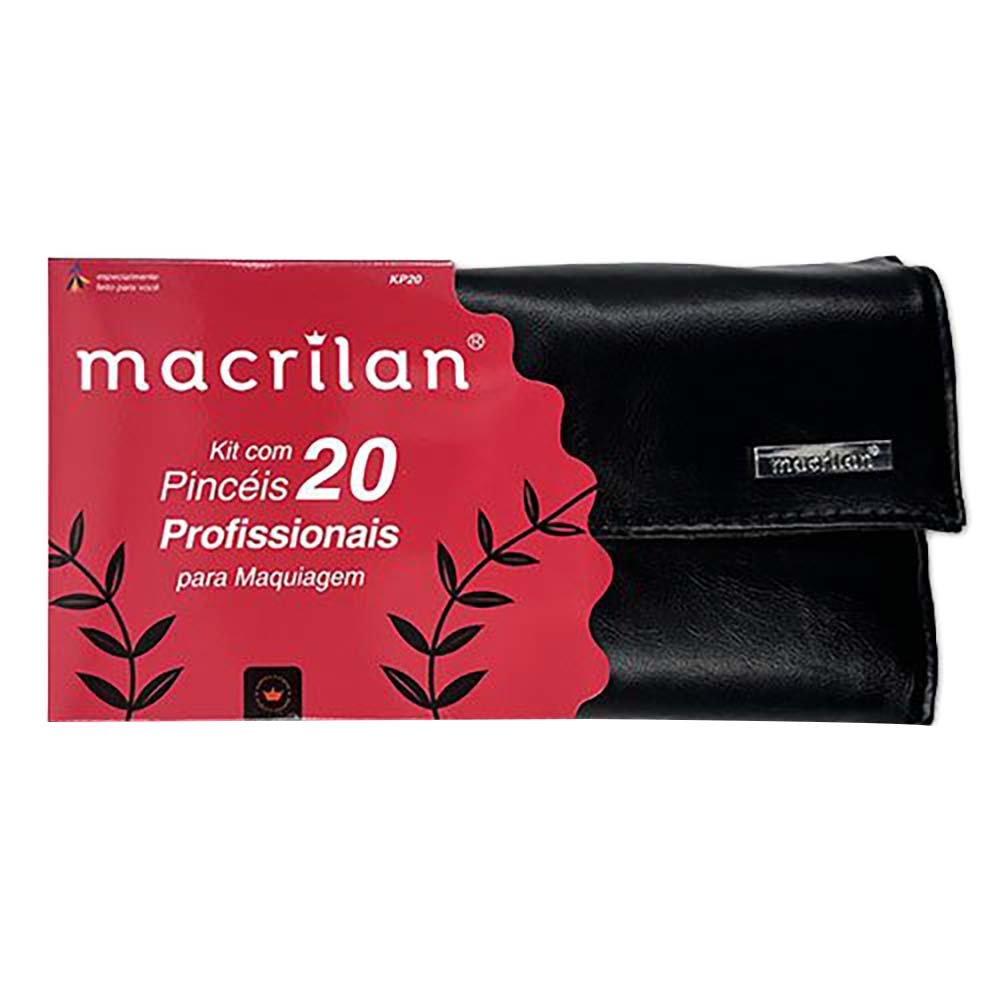 Encontraproduto.com.br - Macrilan Kit com 20 Pincéis para Maquiagem KP20