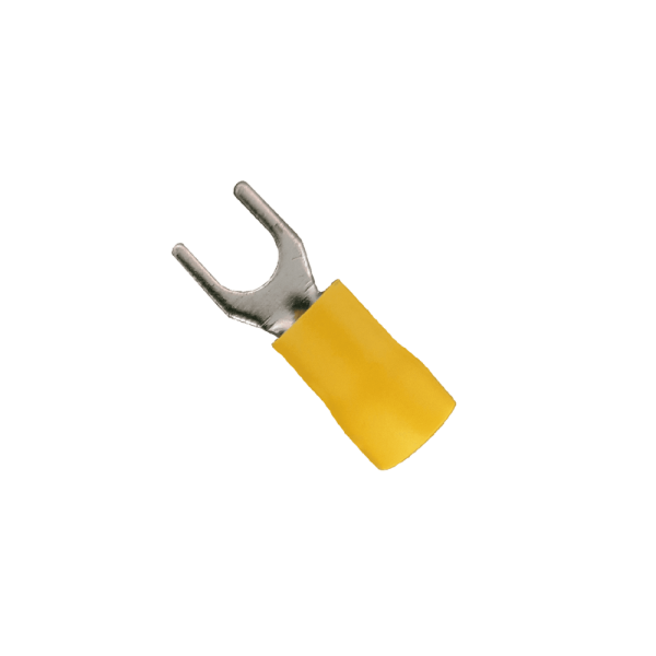 Terminal Forquilha Isolado 4-6Mm Amarelo M6 Embalagem Com 100 Peças TPF236 Eletrokit
