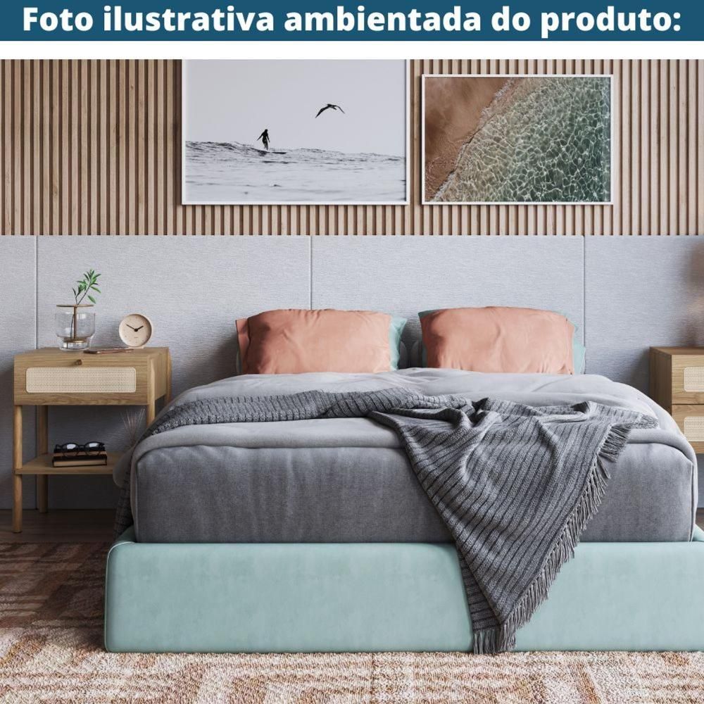 Encontraproduto.com.br - Mesa De Cabeceira Para Quarto Com Tela Sintética E Gaveta Cor:hanover Com Roble Hanover Com Roble