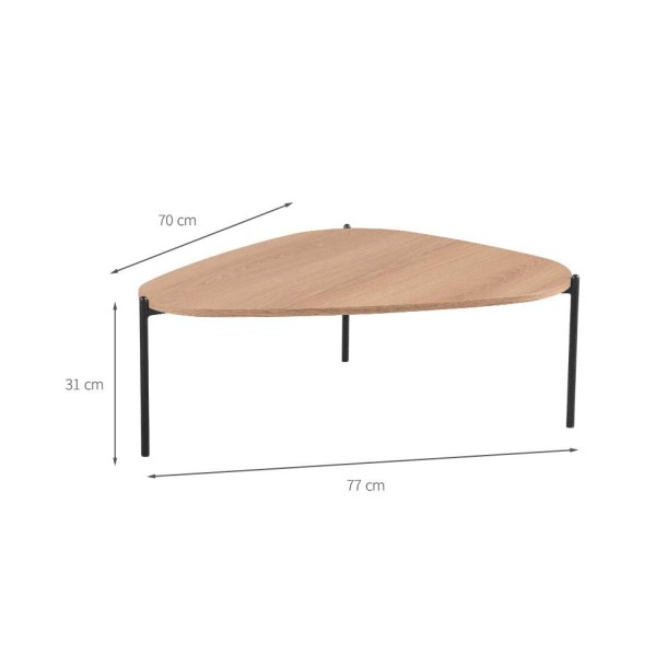 Encontraproduto.com.br - Mesa de Centro Complementos Orgânica Hanover e Preta 77 cm