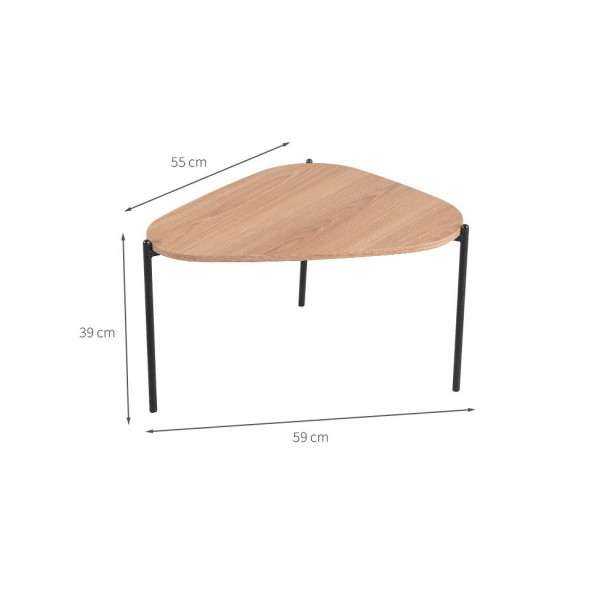 Encontraproduto.com.br - Mesa de Centro Complementos Orgânica Hanover e Preta 59 cm