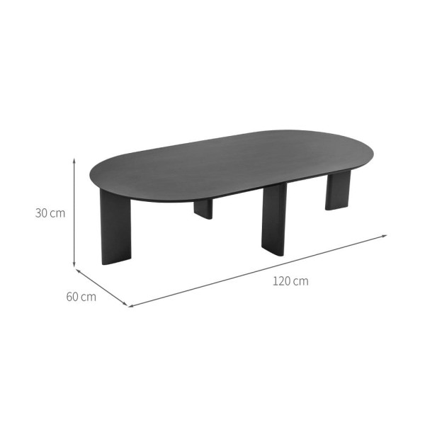 Encontraproduto.com.br - Mesa de Centro Orgânica Complementos Nero 120 cm