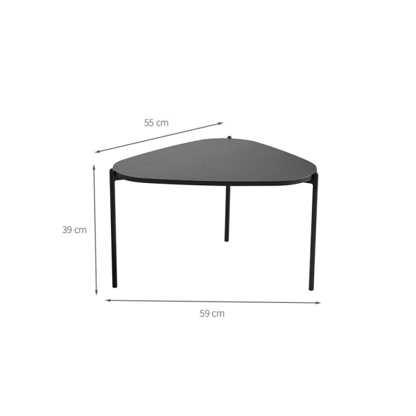Encontraproduto.com.br - Mesa de Centro Complementos Orgânica Nero 59 cm