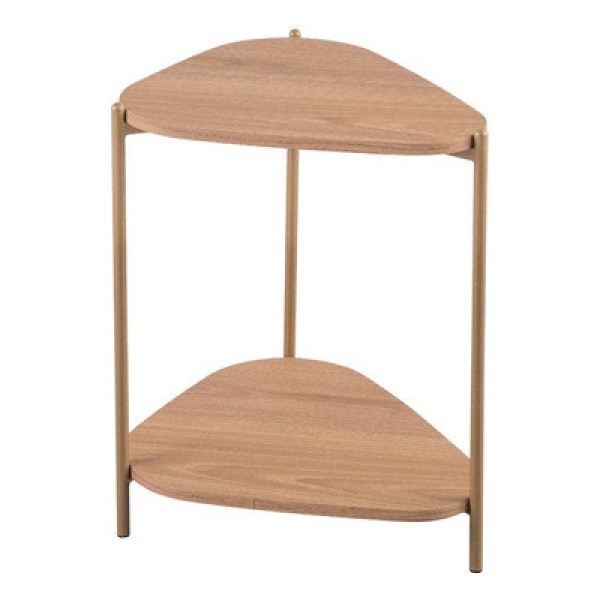 Encontraproduto.com.br - Mesa Lateral Orgânica Complementos Hanover e Dourada 44 cm